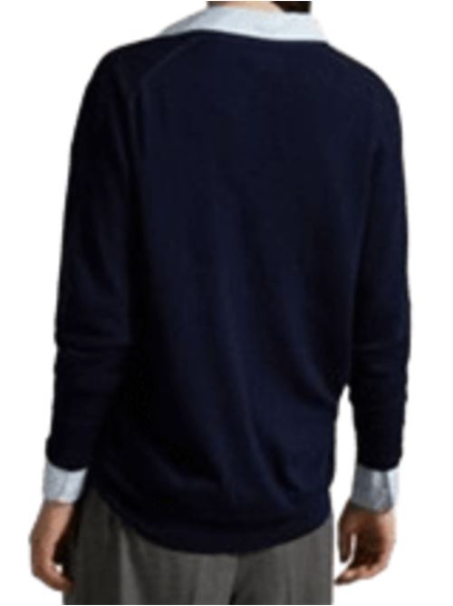 Cardigan da donna in misto lana , scollo a V, tasche applicate, colore navy POLO RALPH LAUREN | 211972138004